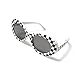 JUSLINK Bold Retro Oval Mod Thick Frame Sunglasses Round Lens Clout Oval Goggles (checkered)
