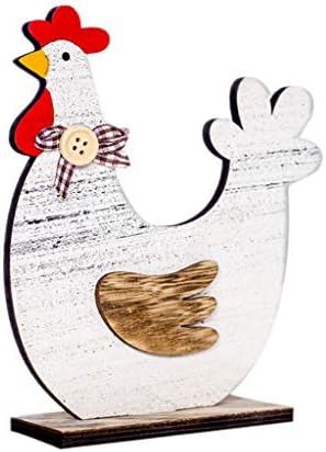 Easter Best Home Decor!!! Jumberri Easter Decorations Wooden Cock Hen Desk Shaped Ornaments Craft Gifts(20x13cm)