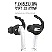 EarBuddyz Ultra Ear Hooks and Covers Compatible with Apple AirPods 1 & AirPods 2 or EarPods Featuring Bass Enhancement Technology (Small Medium Large Pairs, Black)