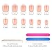 360 Pieces French False Nails Artificial Fingernails Pink White French Fake Nail Tips Kit 12 Sizes Full Cover with Nail Files and Stick for Salon DIY Decoration