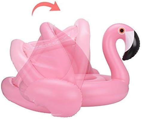 flamingo baby float with canopy