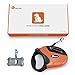 TaoTronics Retractable Dog Leash (Orange), 16 ft Dog Walking Leash for Medium Large Dogs up to 110lbs, Tangle Free, One Button Break & Lock, Dog Waste Dispenser and Bags Included-Orange