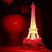 Colorful Eiffel Tower Nightlight Desk Bedroom Decoration LED Lamp Paris Fashion Style Acrylic Birthday Gift (White)