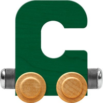 Maple Landmark NameTrains Bright Letter Car C - Made in USA (Green)