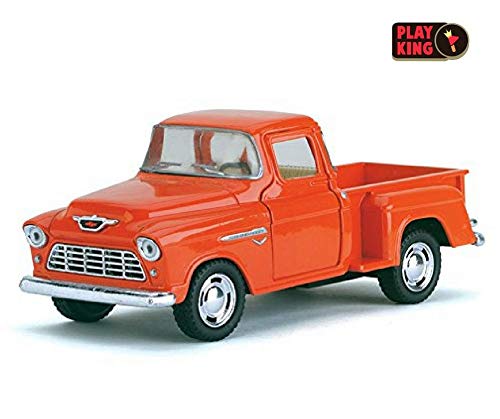 Playking Kinsmart 5 Die Cast Metal 1955 Chevy Stepside Pick-up, Pack of 1, Color May Vary