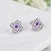 Clearance!!!Twinsmall Women Lady Elegant Diamond Ear Stud Flower Earrings Women Jewelry Earrings Stud (Purple)