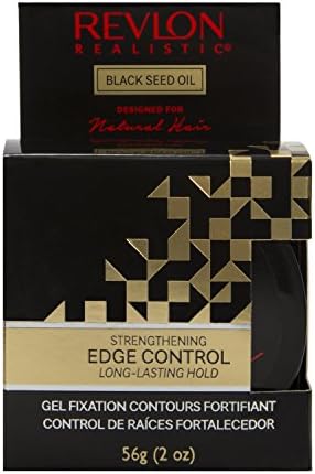 Revlon Realistic Black Seed Oil Strengthening Edge Control Long-lasting Hold 2 Oz (56 G) Pack of 4
