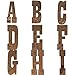 Farmhouse Rustic 6 Inch Flat Metal Letters And Numbers Wall Art Decor, Outdoor Country Rusted Steel Monogram Decorations, Welcome, Home, Joy, Wall Signs For Barn, Nursery, Living Rooms