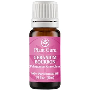 Geranium Bourbon Essential Oil 10 ml. 100% Pure, Undiluted, Therapeutic Grade.