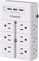 Multi Plug Outlet, Outlet Splitter, POWSAV Surge Protector Wall Mount with 12-Outlet Extender and 3 USB Ports(Smart 3.4A...