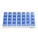 GMS 7 Day Pill Organizer Tray - Large with Removable Daily Pill Boxes with 4 Compartments Each for Storing and Organizing Medications and Pills - Blue