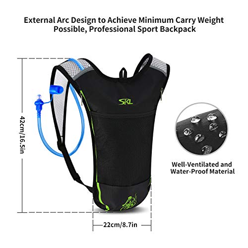 SKL Hydration Pack Water Backpack with Water Bladder 2L BPA Free