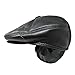 TangTown Lambskin Leather Unisex Flat Cap Newsboy Driving Cabbie Ivy Flat Cap (XL)