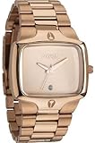 NIXON Women's Swiss Quartz and 26.5-20 mm Tapered Custom Solid 3 Link Bracelet and Stainless Steel Double Locking Clasp with Micro Adjust. Casual Watch, Color:All Rose Gold-Toned (Model: A140-897)