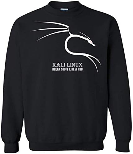 Kali Linux Break Stuff Like A Pro Dragon Backtrack Ethical Hacking Novelty Sweatshirt Black - Novelty Mugs Gifts Store