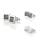Insten 3 Packs of Cufflinks - Black / Silver Square, Black / Silver Version 2, White Rectangle