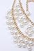 Elegant Women's Multi-Row Torsade Fringe White Pearl Bead Chain Bib Necklace
