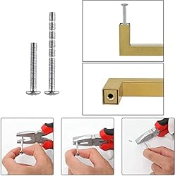 homdiy 25 Pack Square Cabinet Handles Brushed Brass