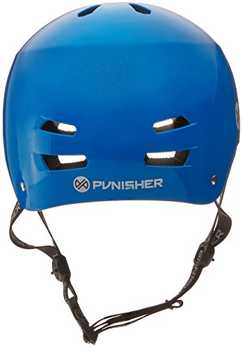 Punisher Skateboards Pro 13-Vent Dual Safety Certified BMX Bike and Skateboard Helmet, Bright Neon Blue, Youth/Teen 9+ - Thumbnail 2