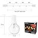 Brightown G40 Outdoor Patio String Light-25FT Connectable Globe Lights with 26 Clear Bulbs(1 Spare), UL Listed Backyard Lights for Indoor Commercial Decor, 25 Hanging Sockets, E12 Base, 5W Bulb, White