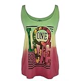 Bob Marley - One Love Collage Tie-Dye Juniors Tank Top - X-Large