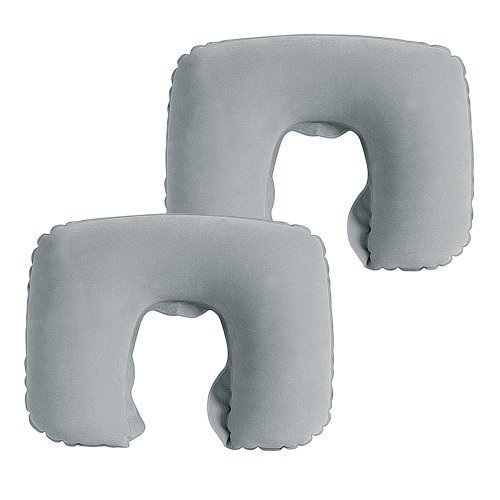 JR Quality Product PACK OF TWO Inflatable Blow up Neck Pillow for Holiday and Travel Comfort. Compact and light for Easy Storage
