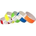 EventWristbands Premium 1" Tyvek Wristbands (500 Count, Variety) - Red, Green, Blue, Yellow & Orange Colored Event Wristband Paper Bracelets - Neon Wrist Bands For Parties, Festivals, Fairs