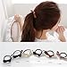 LOVEF 6 Pcs Simple Korean Elastic Double Knotted Bows Rubber Band Elastic Head Tie Hair Band Girls Hair Accessories for Women Headwear