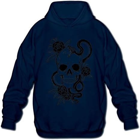 Mens Evil Floral Skull Fashion Classic Fit Heavy Blend Hooded Sweatshirt For Athletic Gym Sports Jogging Hiking Camping Pullover Fleece Hoodie Sweater