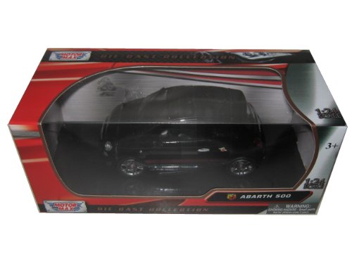 Collectable Diecast Motormax Abarth Fiat 500 1/24 Black