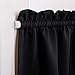 PONY DANCE Blackout French Door Curtain - Soft Fabric Heavy-Duty Rod Pocket Door Curtain for Privacy Window Drapery Including Bonus Adjustable Tieback, 54 x 72 inches, Black, One Panel