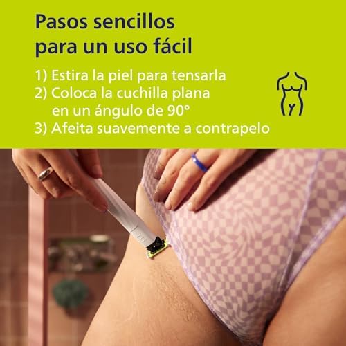 OneBlade Intimate, Cuidado Íntimo, Recorta y Afeita con Protección Extra para la Piel, Depilación apurada y cómoda — sin rasurar completamente al ras, Modelo QP1924/28