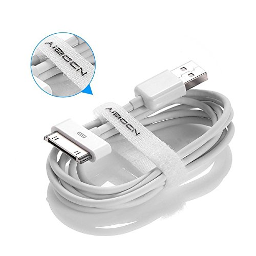 Aibocn MFi Certified 30Pin Sync Charging cable for iPod Classic iPod Nano iPod Touch iPhone 4S 4 iPad 3 2 1-4Feet/1.2 Meters
