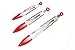 Kitchen Food Tongs (Set of 3) - 100% Stainless Steel with Non-slip Silicone Grip - 7