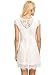 Romwe Women's Gorgeous V Neck A Line Sexy Short Cap Sleeve Lace Dress White XS