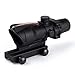 wipboten ACOG Rifle Scope 4x32 True Fiber Red Illuminated Crosshair Riflescope Optical Sights