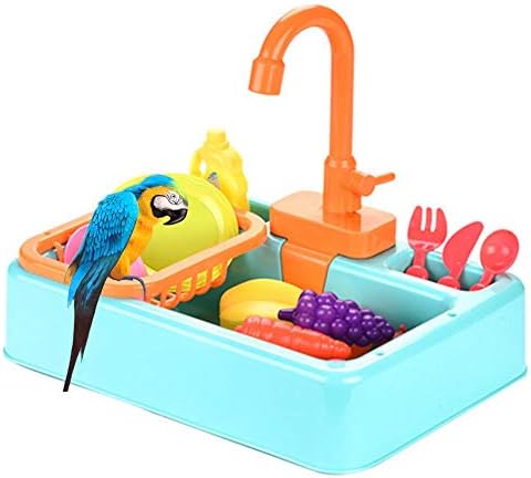 上等 鳥水浴び容器バードバスタブ オウムのおもちゃ 鳥の浴槽ボウル洗面器 180 回転可能な蛇口付きペット自動浴槽 セキセイインコ牡丹鳥のウォーターシャワーおもちゃ 小さなおもちゃ付きペットオウムフードフィーダー