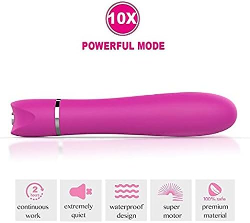 10x Multi-Speed Power Viberate Bullet Wand for Women Back Neck Foot Shoulder and Full Body (Rose) 04
