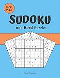 Sudoku 100 Hard Large Print Puzzles: Advanced Challenging Brain Games Puzzle Notebook by 