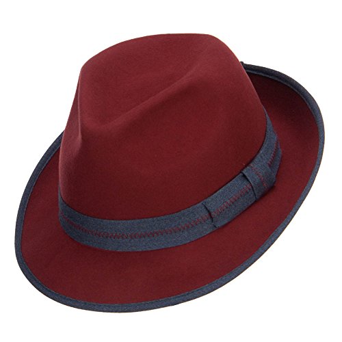 Women's Wool Felt Band Fedora - Apricot OSFM