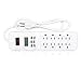 Maxxima 8 Outlet Power Strip with Digital Timer Indoor 500 Joules Surge Protector