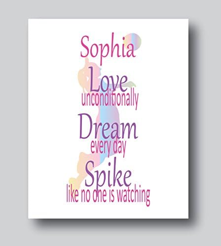 Volleyball Gifts For Girls, Volleyball Decor For Bedroom, 8x10 or 11x14 Volleyball Print Only, Personalized Volleyball Gifts For Teen Girls