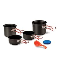 Stansport mano aluminio anodizado Cook Sets
