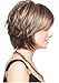 YX Women's Short Blonde Layered Wigs With Side Bangs Natural Human Hair Wigs With Wig Cap