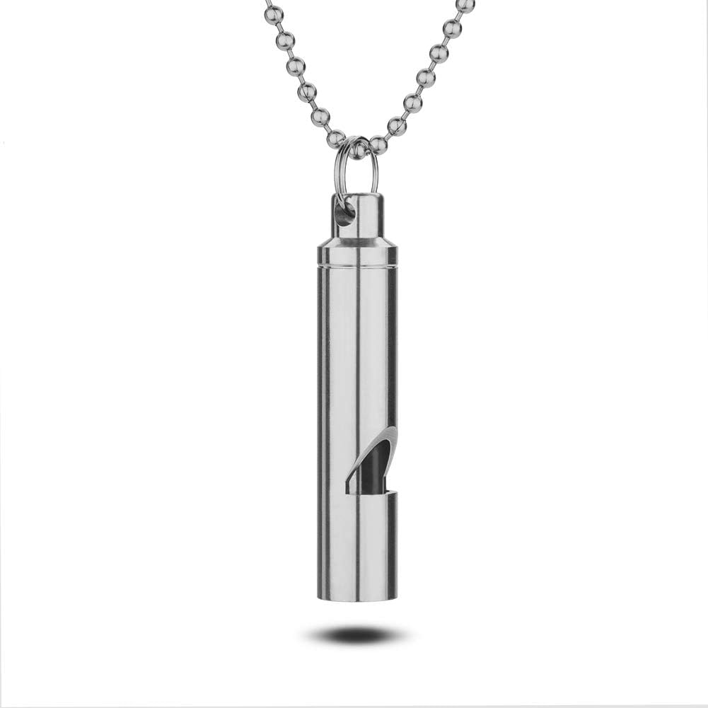 NUBARKO Emergency Survival Whistle, Titanium Outdoor Loud Coach Whistle, Keychain Whistle for Camping, Hiking, Hunting and Pet Training