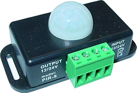 12-24V Mini Bewegungsmelder, 72Watt, regelbar bis 10min, 8m Reichweite, AS74