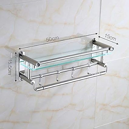 Barra de toalla multifunción montada en la pared, toallero de baño