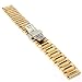 22mm Stainless Steel Butterfly Buckle Watch Band For Pebble Time, Pebble Time Steel 2015 (YESOO Retail Packaging - 180 Days Warranty) (Gold)