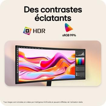 UltraWide | Écran Bureautique VA 34" incurvé WQHD 21:9
