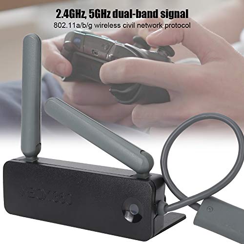 Mugast Wireless Network Adapter for Xbox 360 Game Console,USB 2.4G/5G Dual-Band WiFi Network Card with Dual Antenna